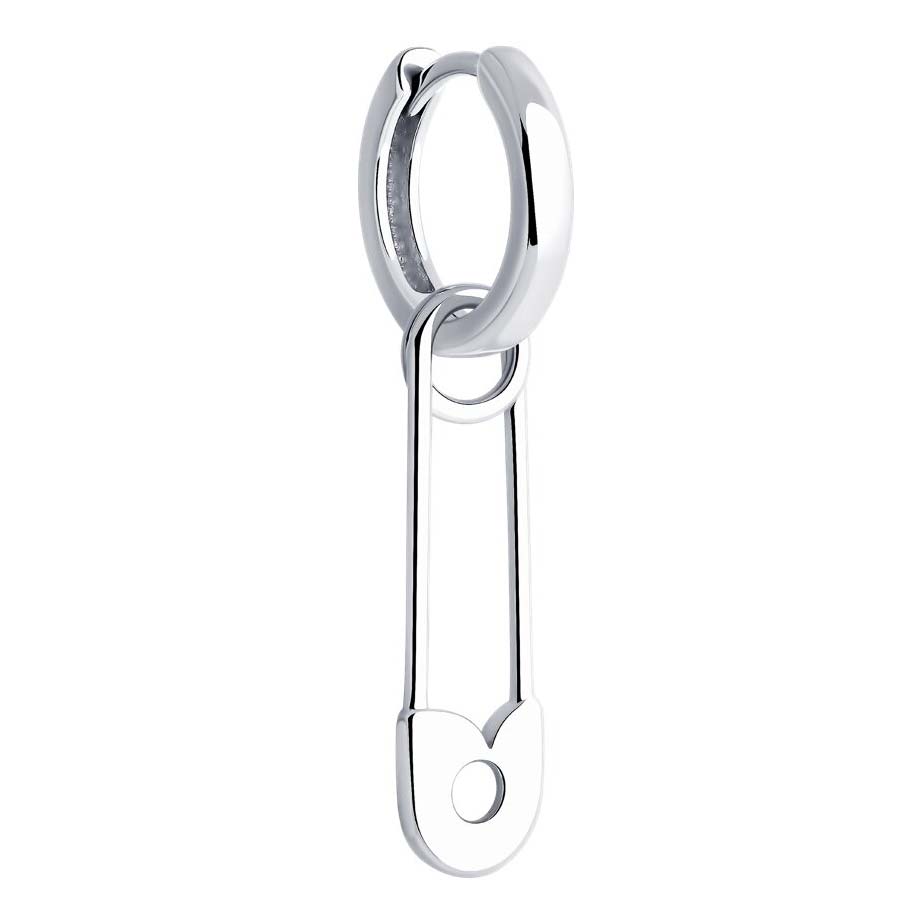 Серебряная одиночная серьга с подвеской SKLV 94170294