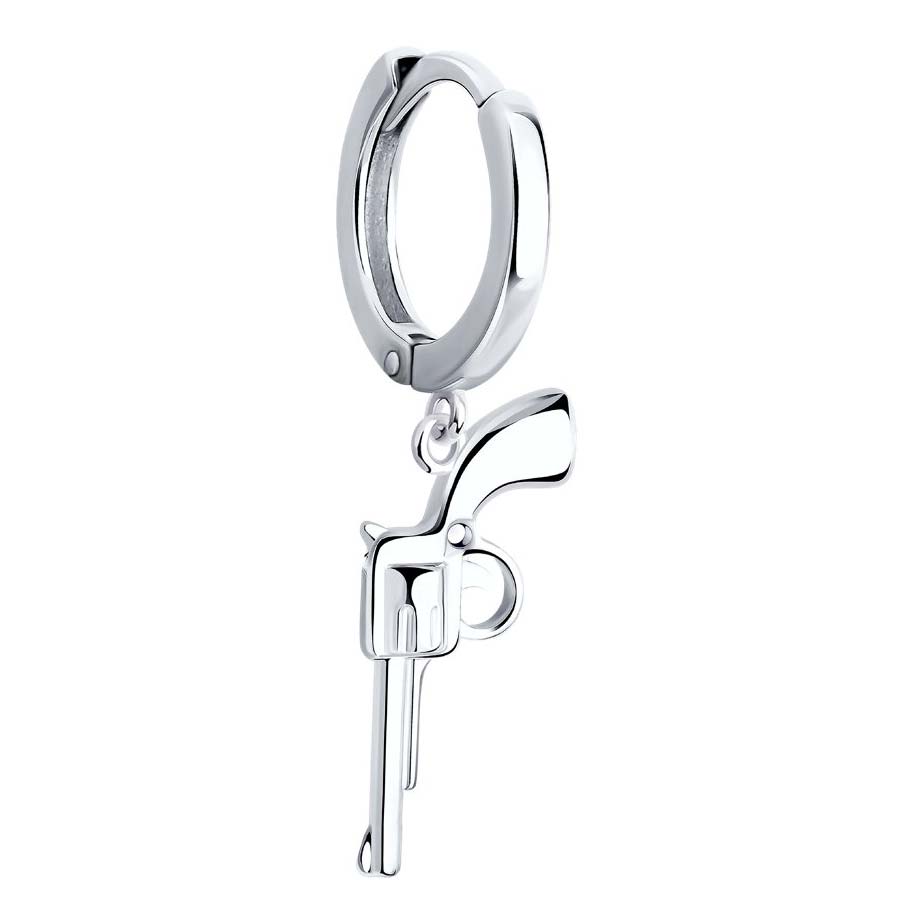 Серебряная одиночная серьга с подвеской SKLV 94170303