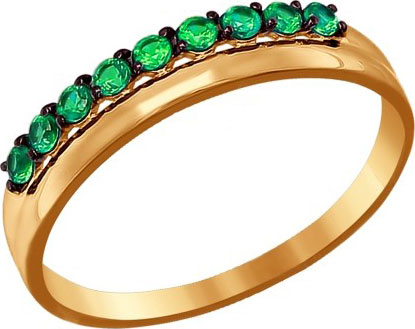 Золотое кольцо SOKOLOV 016671 с фианитами