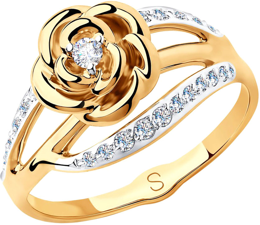 Продажа золотых изделий. Кольцо с фианитом золотое 585 Соколов. Золотое кольцо SOKOLOV 016893_S_16 C фианитом. Золотые кольца SOKOLOV 585.