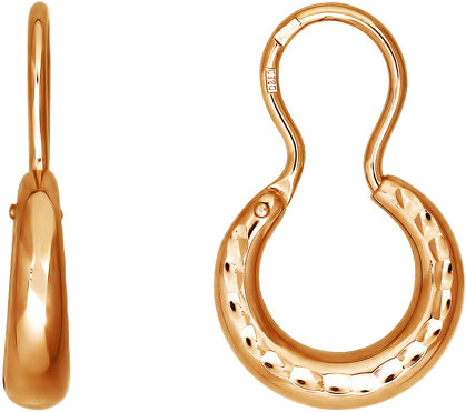 Золотые серьги калачи SOKOLOV 020438