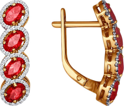 Золотые серьги SOKOLOV 026446 с фианитами