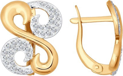 Золотые серьги SOKOLOV 026797 с фианитами