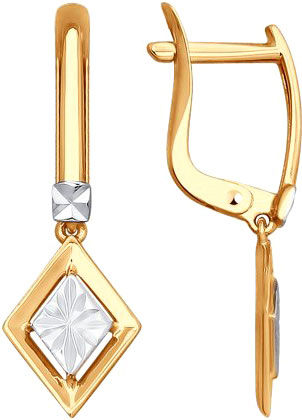 Золотые серьги с подвесками SOKOLOV 027666