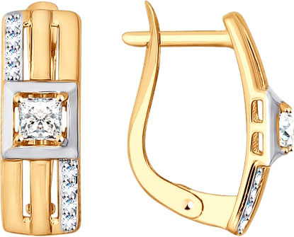 Золотые серьги SOKOLOV 027794 с фианитами