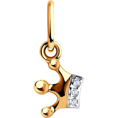 Золотая подвеска SOKOLOV 035623 с фианитами