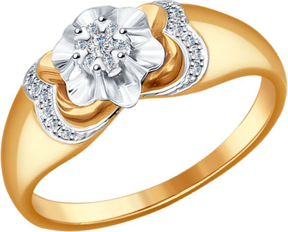 Золотое кольцо SOKOLOV 1011490 с бриллиантами