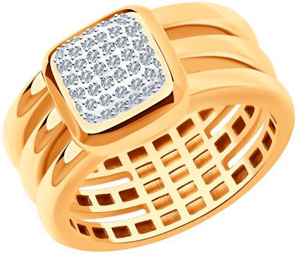 Золотое кольцо SOKOLOV 1011963 с бриллиантами