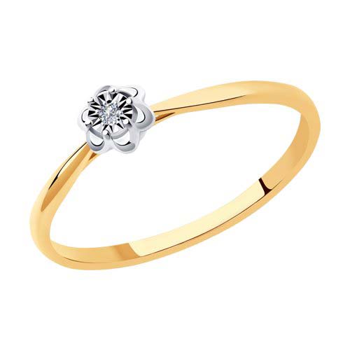 Золотое кольцо SOKOLOV 1011965_s c бриллиантом