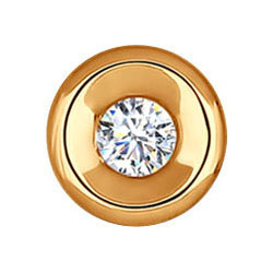 Золотой кулон медальон SOKOLOV 1030061 с бриллиантом