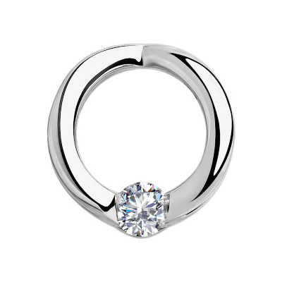 Кулон из белого золота SOKOLOV 1030720 c бриллиантом