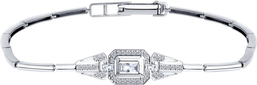 Глидерный браслет из белого золота SOKOLOV 1050192 с бриллиантами