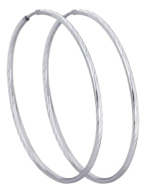 Серьги кольца из белого золота SOKOLOV 140198