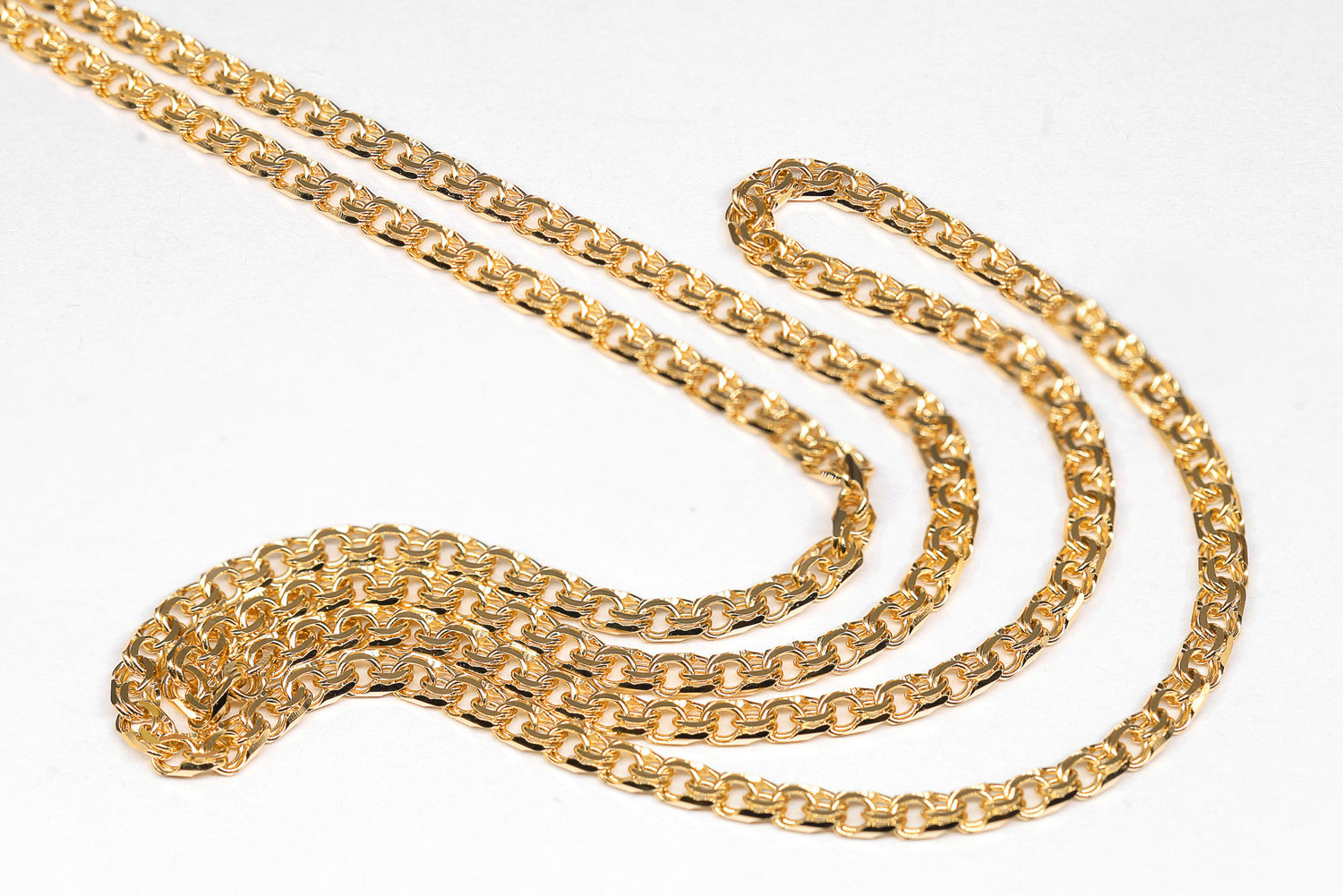 Мужская золотая цепочка на шею SOKOLOV 581070452_s с плетением бисмарк —купить в AllTime.ru — фото