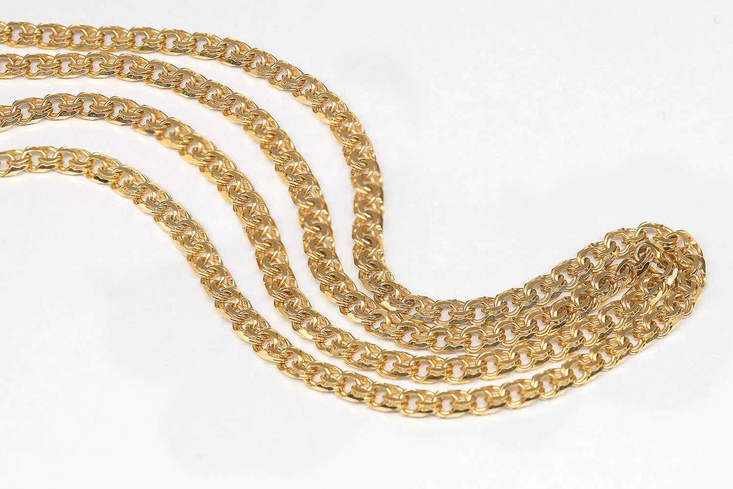 Мужская золотая цепочка на шею SOKOLOV 581070502_s с плетением бисмарк —купить в AllTime.ru — фото