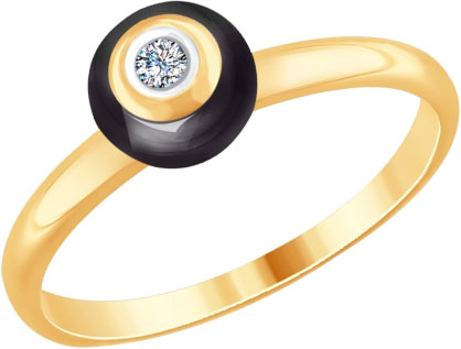 Золотое кольцо SOKOLOV 6015066_s c бриллиантом