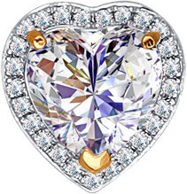 Золотой кулон SOKOLOV 6036015_s c бриллиантом, топазом, cо Swarovski