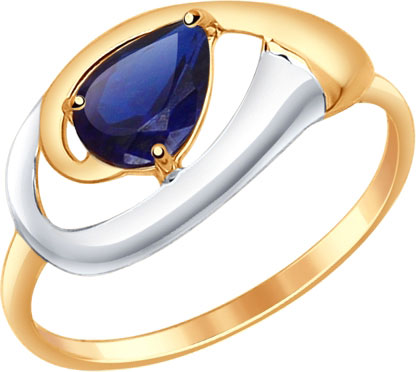 Золотое кольцо SOKOLOV 714639 с корундом