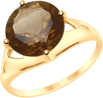 Золотой перстень SOKOLOV 715139 с раухтопазом