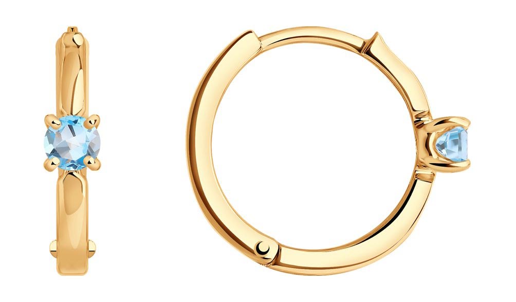 Золотые серьги SOKOLOV 727570 с топазами