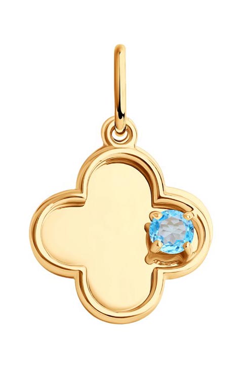 Золотой кулон SOKOLOV 732199 с топазом