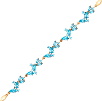 Золотой браслет цепь SOKOLOV 750249 с топазами