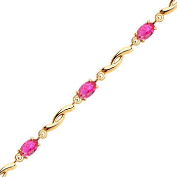 Золотой браслет цепь SOKOLOV 750310 с корундами