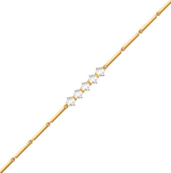 Золотой браслет цепь SOKOLOV 81050016 с фианитами Swarovski