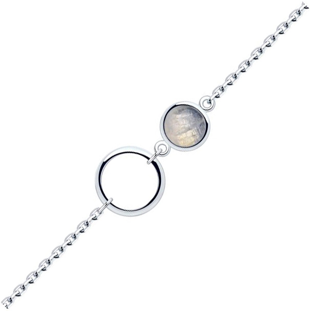 Серебряный браслет SOKOLOV 83050028 с лунным камнем