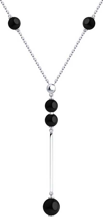 Серебряное колье с подвеской SOKOLOV 83070006 с агатами