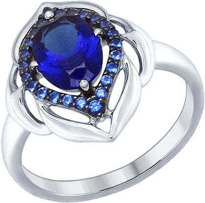Серебряное кольцо SOKOLOV 88010035 с корундом, фианитами