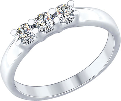 Серебряное кольцо SOKOLOV 89010053 с фианитами Swarovski