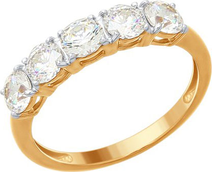 Серебряное кольцо SOKOLOV 89010076 с фианитами Swarovski