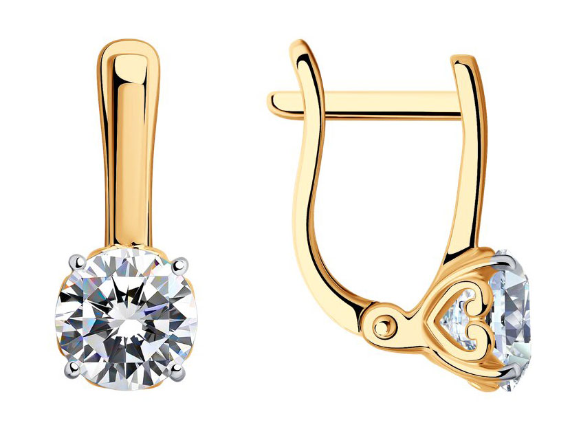 Серебряные серьги SOKOLOV 89020068 с фианитами Swarovski