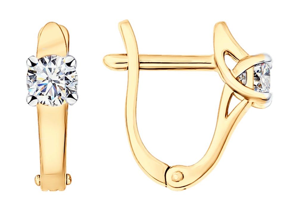 Серебряные серьги SOKOLOV 89020077 с фианитами Swarovski