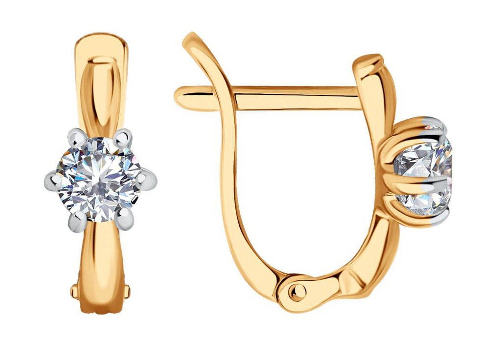 Серебряные серьги SOKOLOV 89020079 с фианитами Swarovski
