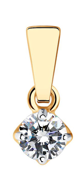 Серебряный кулон SOKOLOV 89030026 c фианитом Swarovski