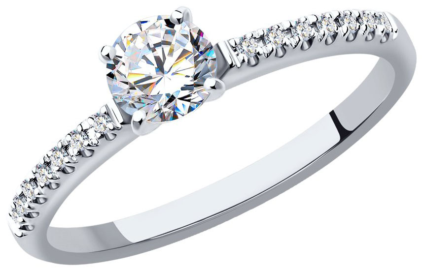 Кольцо из белого золота SOKOLOV 9010070-36 с бриллиантами