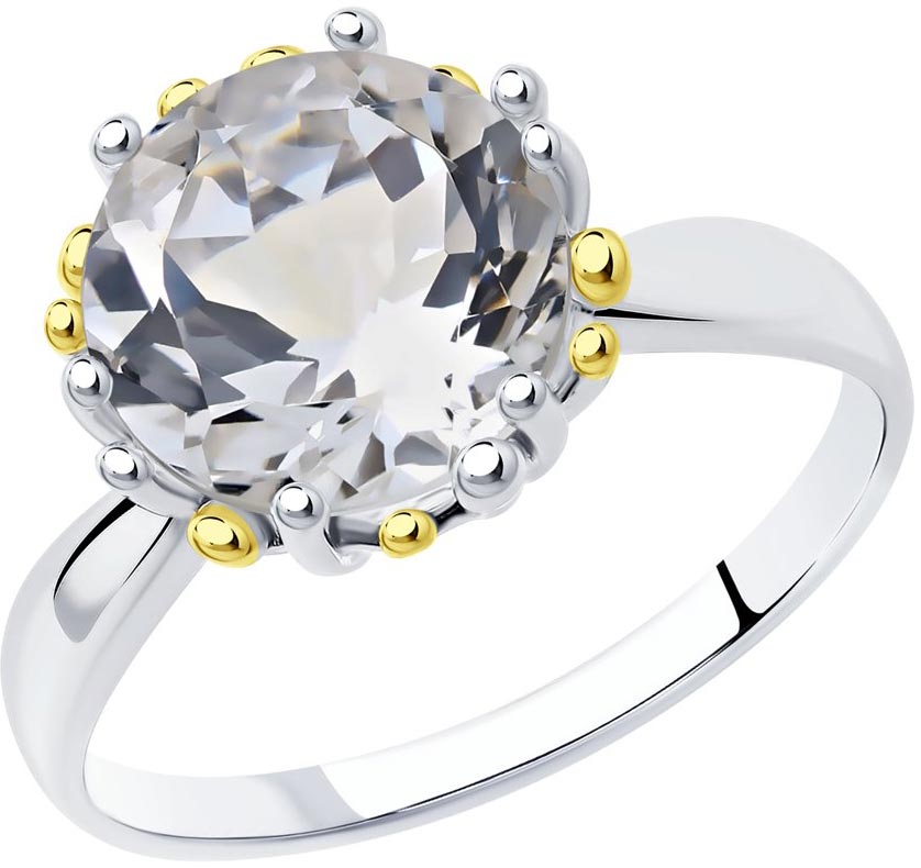 Серебряное кольцо SOKOLOV 92011719 с горным хрусталем