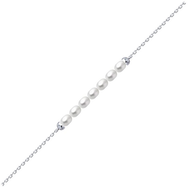 Серебряный браслет SOKOLOV 92050147 с барочным жемчугом