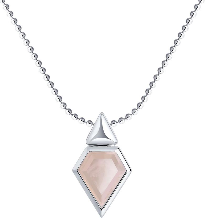 Серебряное колье с подвеской SOKOLOV 92070050 с кварцем