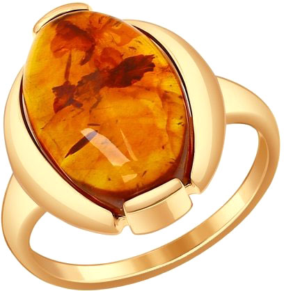 Серебряное кольцо SOKOLOV 93010514 с янтарем