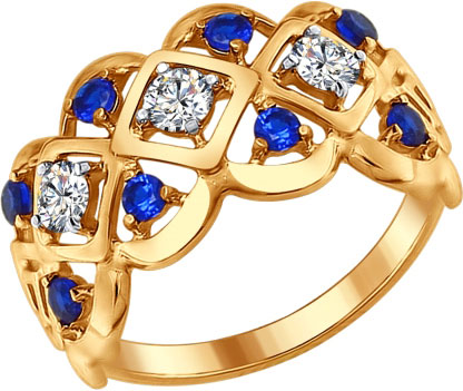 Серебряное кольцо SOKOLOV 93010667 с фианитами