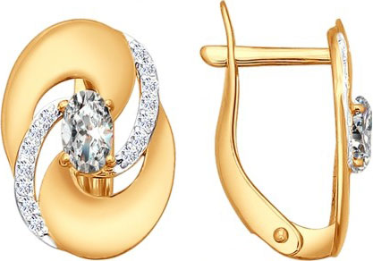 Серебряные серьги SOKOLOV 93020605 с фианитами