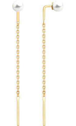 Серебряные серьги продевки SOKOLOV 93020825 с жемчугом