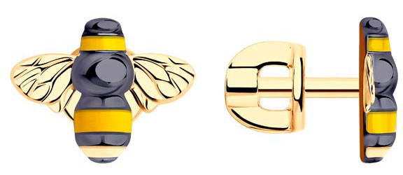 Серебряные серьги SOKOLOV 93021162 с эмалью