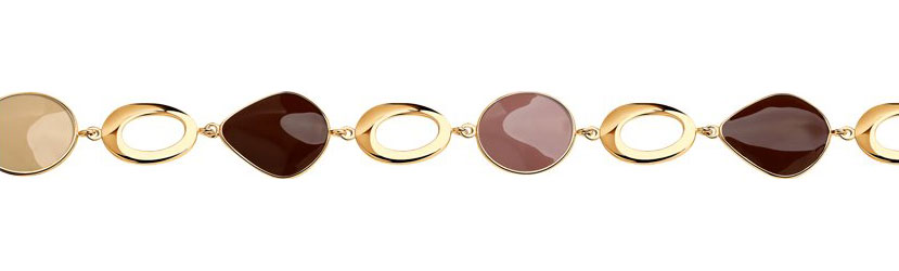 Серебряный браслет цепь SOKOLOV 93050130 с эмалью