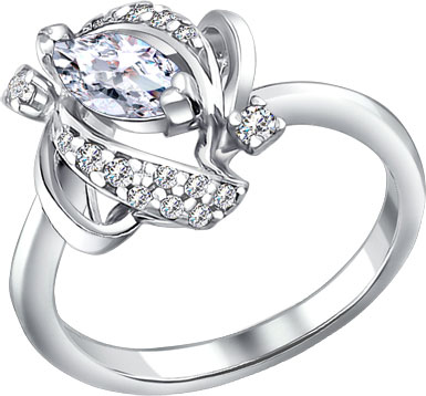 Серебряное кольцо SOKOLOV 94010833 с фианитами