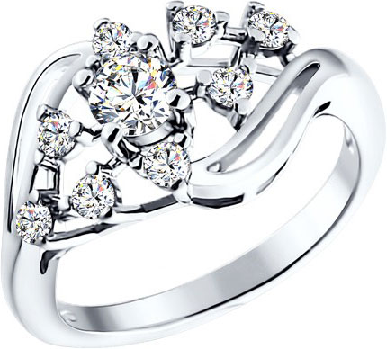 Серебряное кольцо SOKOLOV 94010890 с фианитами