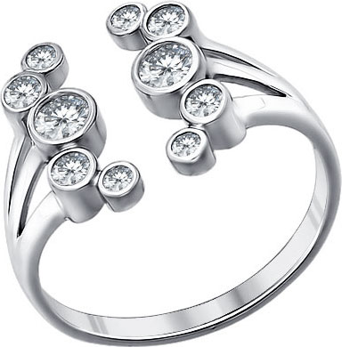 Серебряное кольцо SOKOLOV 94011303 с фианитами